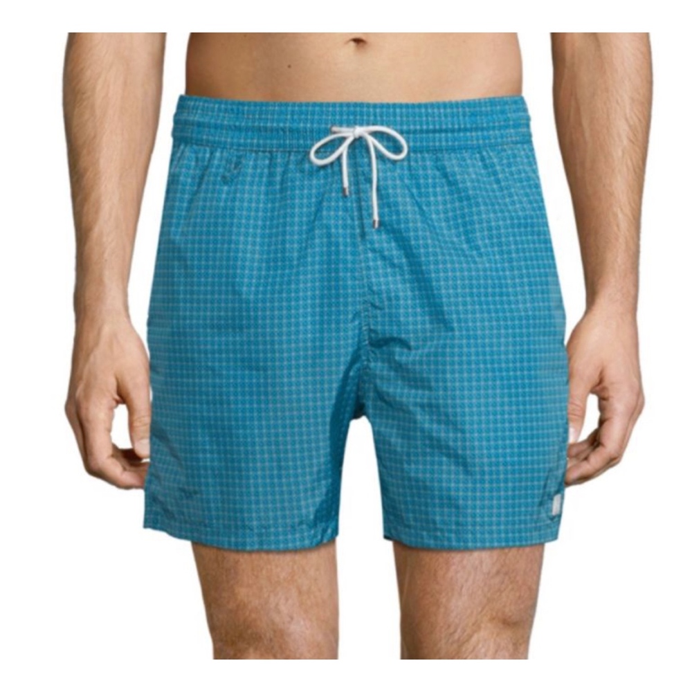 New Salvatore Ferragamo Gancini Swim Trunk Blue